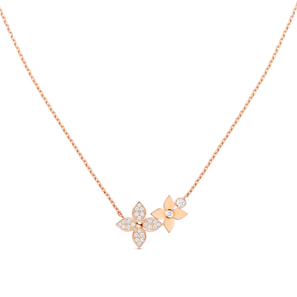[Luxe Jewelry]STAR BLOSSOM NECKLACE PINK GOLD DIAMONDS