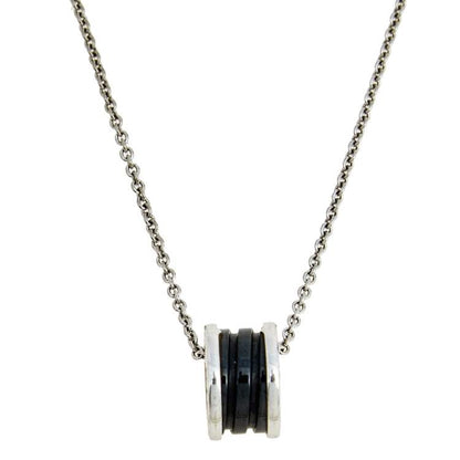 [Luxe Jewelry]ZERO 1 BLACK CERAMIC SILVER NECKLACE
