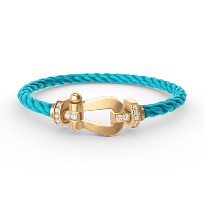 [Luxe Jewelry]FORCE LARGE HORSESHOE HALF DIAMOND BRACELET GOLD