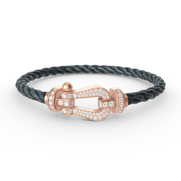 [Luxe Jewelry]FORCE LARGE HORSESHOE FULL DIAMOND BRACELET ROSE GOLD
