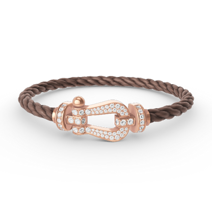 [Luxe Jewelry]FORCE LARGE HORSESHOE FULL DIAMOND BRACELET ROSE GOLD