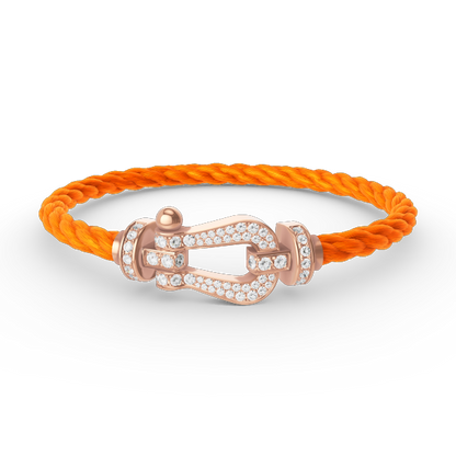 [Luxe Jewelry]FORCE LARGE HORSESHOE FULL DIAMOND BRACELET ROSE GOLD