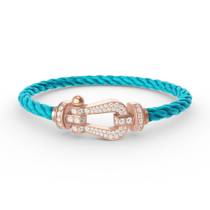 [Luxe Jewelry]FORCE LARGE HORSESHOE FULL DIAMOND BRACELET ROSE GOLD