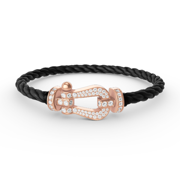 [Luxe Jewelry]FORCE LARGE HORSESHOE FULL DIAMOND BRACELET ROSE GOLD