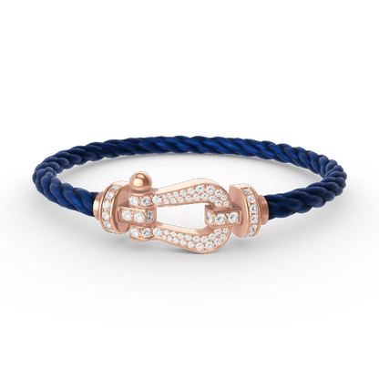 [Luxe Jewelry]FORCE LARGE HORSESHOE FULL DIAMOND BRACELET ROSE GOLD