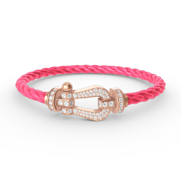 [Luxe Jewelry]FORCE LARGE HORSESHOE FULL DIAMOND BRACELET ROSE GOLD
