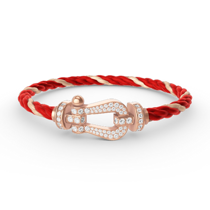 [Luxe Jewelry]FORCE LARGE HORSESHOE FULL DIAMOND BRACELET ROSE GOLD