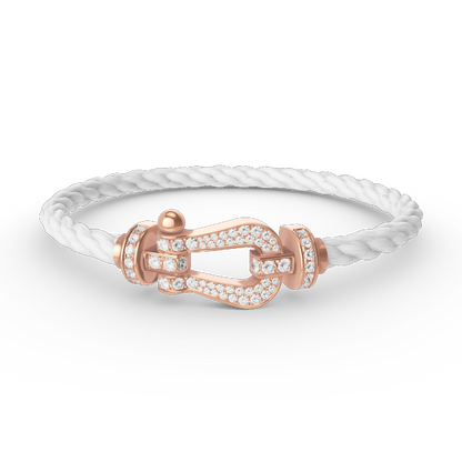 [Luxe Jewelry]FORCE LARGE HORSESHOE FULL DIAMOND BRACELET ROSE GOLD