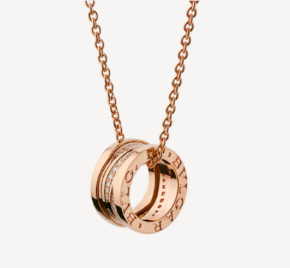 [Luxe Jewelry]ZERO 1 PINK GOLD DIAMOND NECKLACE