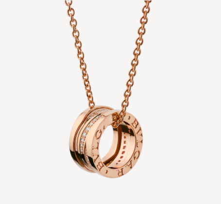 [Luxe Jewelry]ZERO 1 PINK GOLD DIAMOND NECKLACE