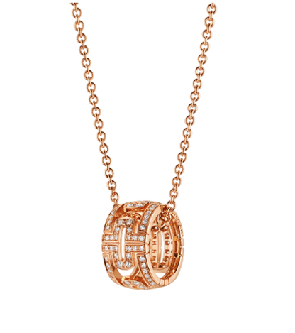 [Luxe Jewelry]PARENTESI NECKLACE PINK GOLD DIAMOND