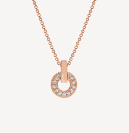 [Luxe Jewelry]GARI NECKLACE PINK GOLD DIAMOND