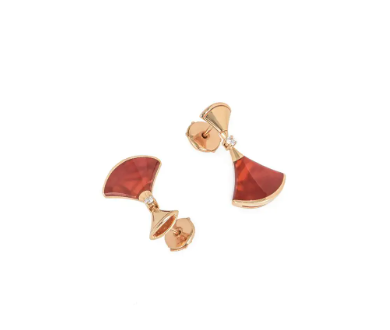 [Luxe Jewelry]DREAM Carnelian PINK GOLD EARRINGS