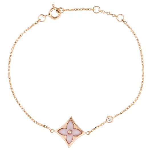 [Luxe Jewelry]STAR 1 DIAMOND PINK GOLD BRACELET
