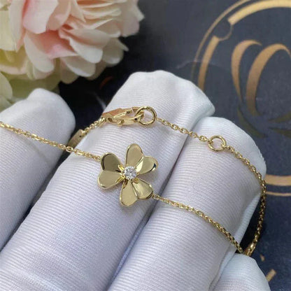 [Luxe Jewelry]FRIVOLE GOLD FLOWER PINK MALACHITE BRACELET