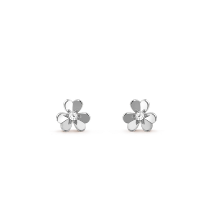 [Luxe Jewelry]FRIVOLE MINI SILVER FLOWER EARRINGS