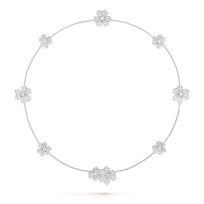 [Luxe Jewelry]FRIVOLE SILVER 9 FLOWERS NECKLACE