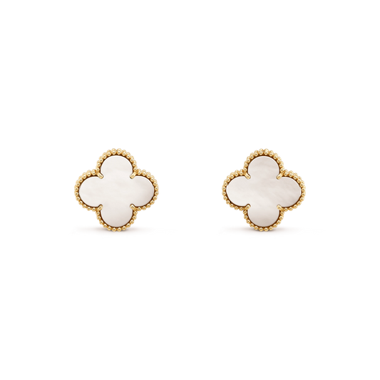 [Luxe Jewelry]CLOVER MINI GOLD EARRINGS