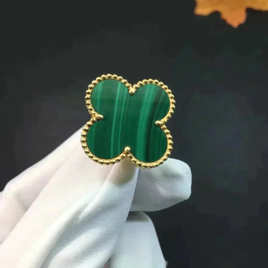 [Luxe Jewelry]CLOVER MALACHITE RING