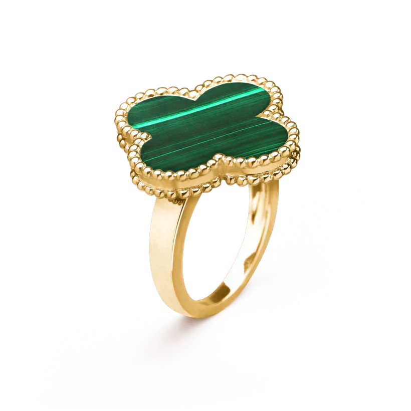 [Luxe Jewelry]CLOVER MALACHITE RING