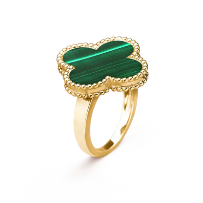 [Luxe Jewelry]CLOVER MALACHITE RING