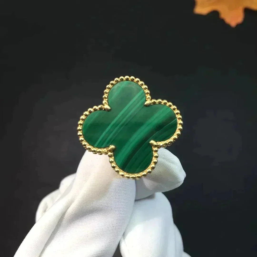 [Luxe Jewelry]CLOVER MALACHITE RING