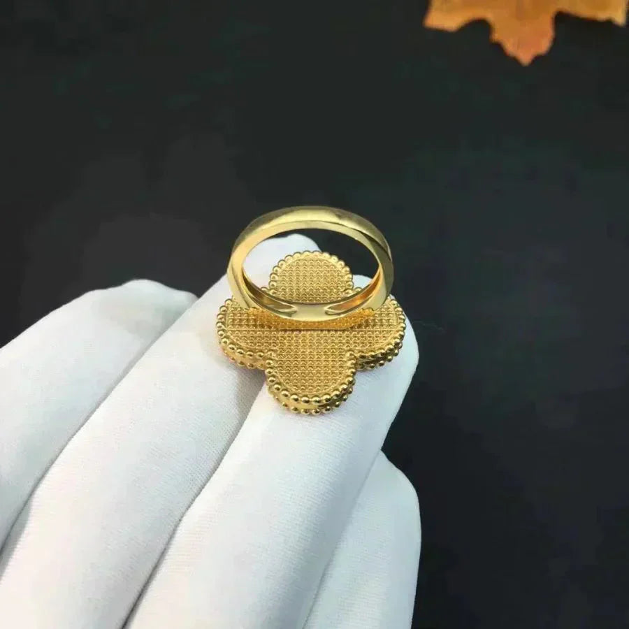 [Luxe Jewelry]CLOVER MALACHITE RING