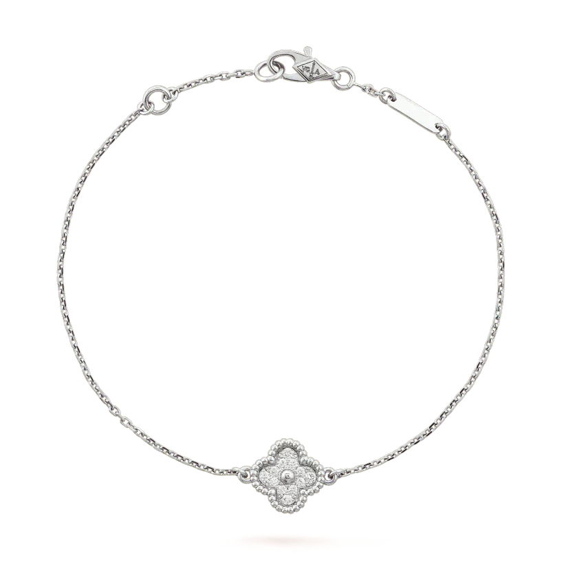 [Luxe Jewelry]CLOVER  SINGLE FLOWER BRACELET SILVER