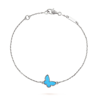 [Luxe Jewelry]BUTTERFLY TURQUOISE BUTTERFLY BRACELET SILVER