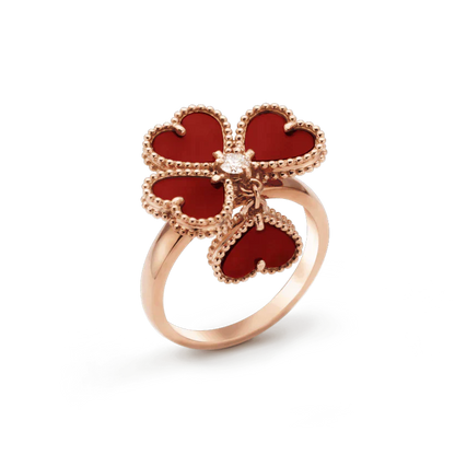 [Luxe Jewelry]SWEET CLOVER CARNELIAN RING