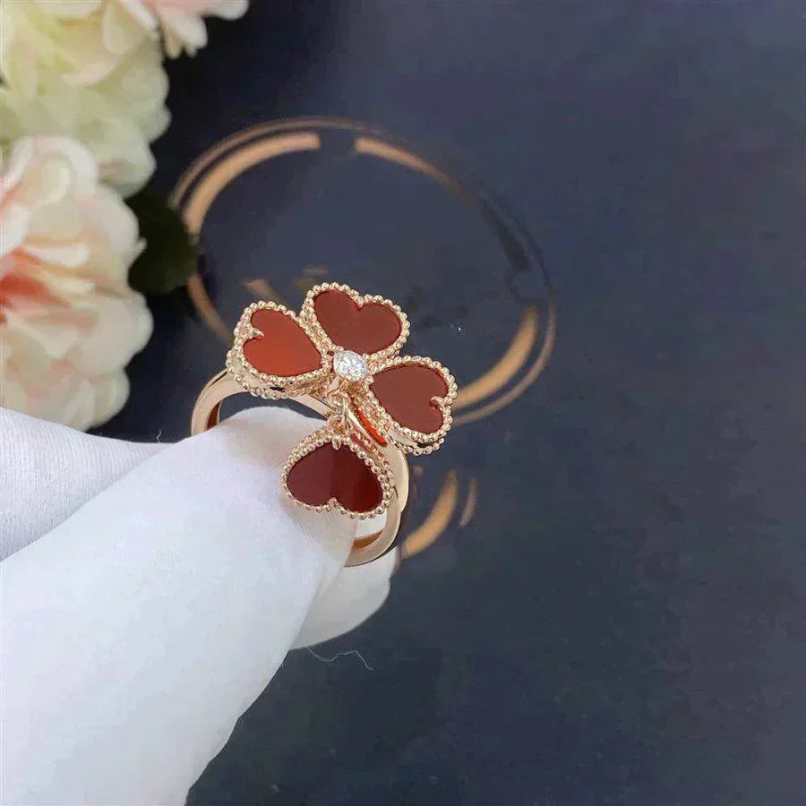 [Luxe Jewelry]SWEET CLOVER CARNELIAN RING
