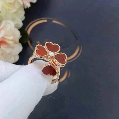 [Luxe Jewelry]SWEET CLOVER CARNELIAN RING