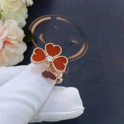 [Luxe Jewelry]SWEET CLOVER CARNELIAN RING