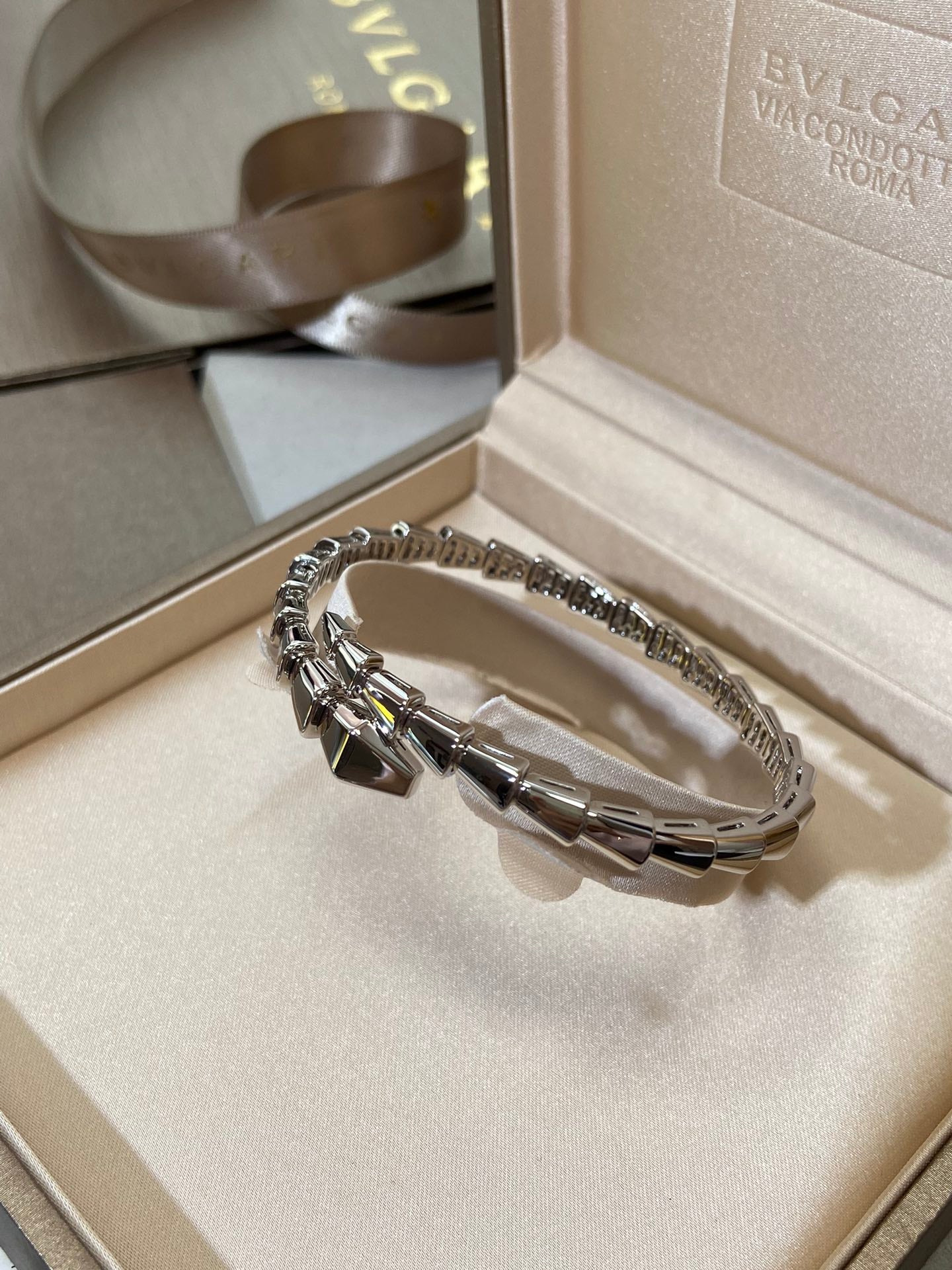 [Luxe Jewelry]SERPENTI VIPER SILVER BRACELET