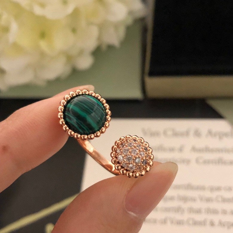 [Luxe Jewelry]PERLEE COULEURS DIAMOND ROSE GOLD BETWEEN THE FINGER RING