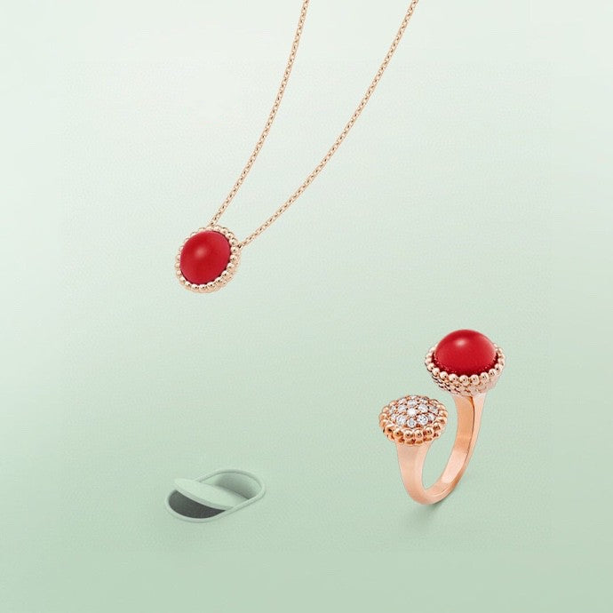 [Luxe Jewelry]PERLEE COULEURS DIAMOND ROSE GOLD BETWEEN THE FINGER RING