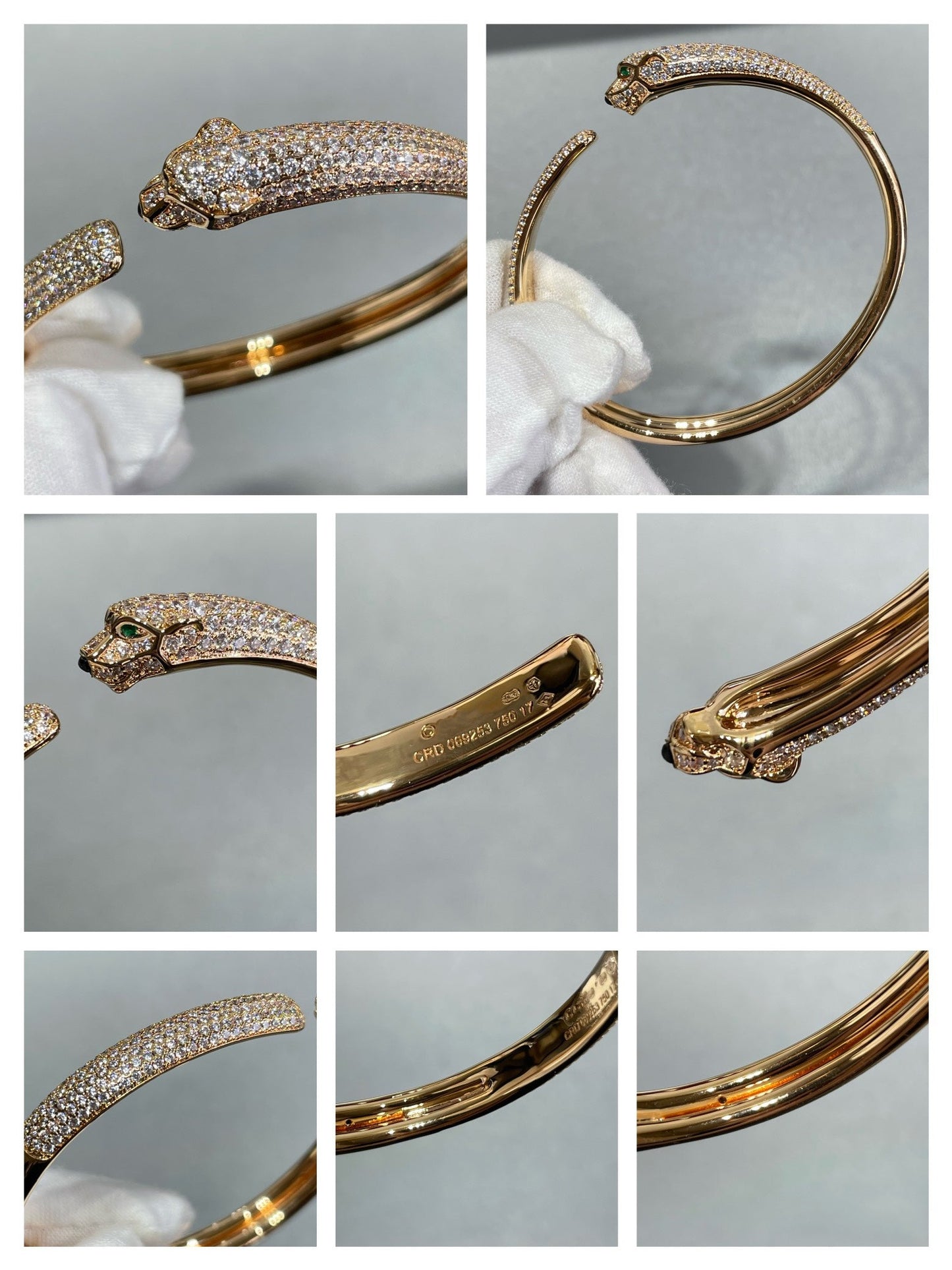 [Luxe Jewelry]PANTHERE FULL DIAMOND OPEN BRACELET