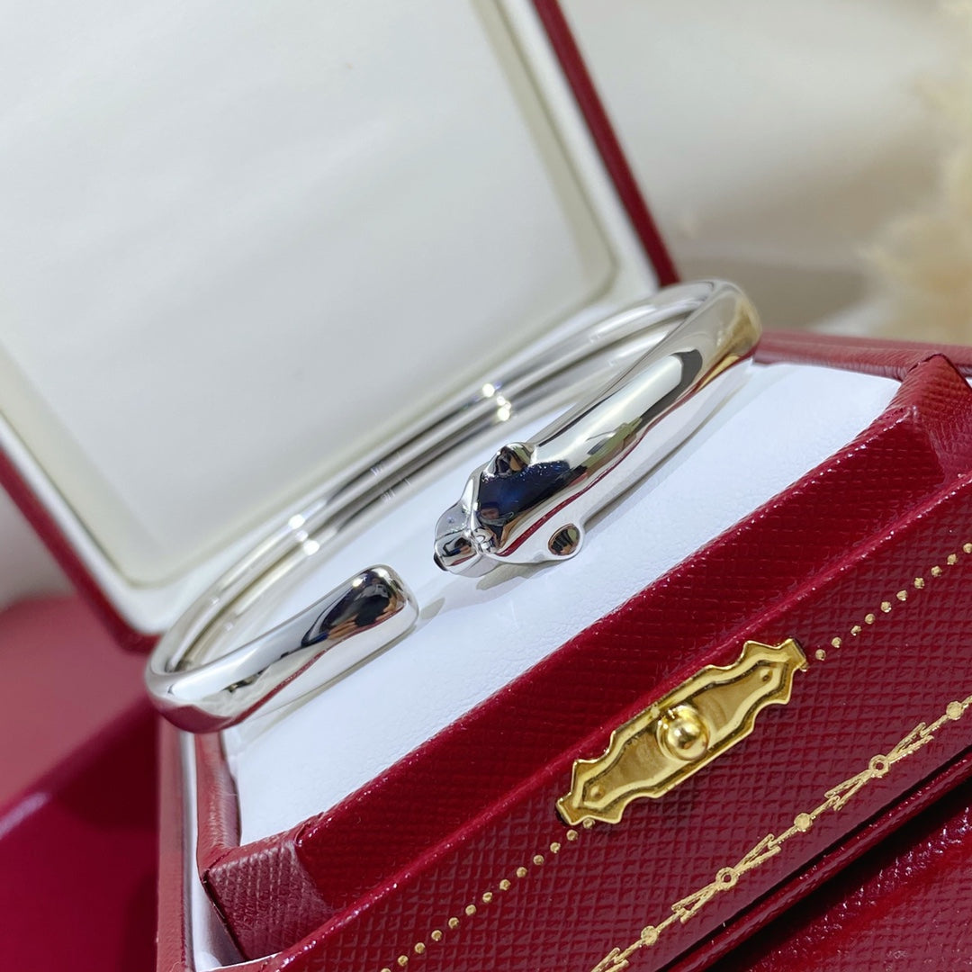[Luxe Jewelry]PANTHERE SILVER OPEN BRACELET