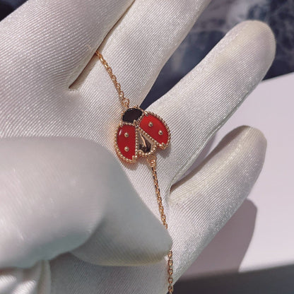 [Luxe Jewelry]LUCKY SPRING 1 MOTIF PINK GOLD BRACELET