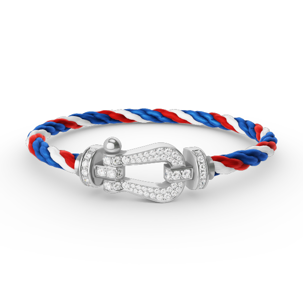 [Luxe Jewelry]FORCE LARGE HORSESHOE FULL DIAMOND BRACELET SILVER