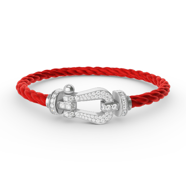 [Luxe Jewelry]FORCE LARGE HORSESHOE FULL DIAMOND BRACELET SILVER