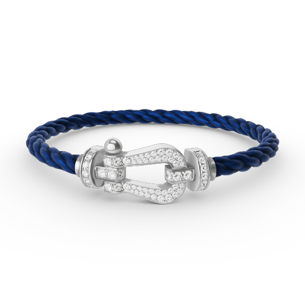 [Luxe Jewelry]FORCE LARGE HORSESHOE FULL DIAMOND BRACELET SILVER