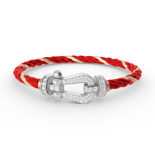 [Luxe Jewelry]FORCE LARGE HORSESHOE FULL DIAMOND BRACELET SILVER