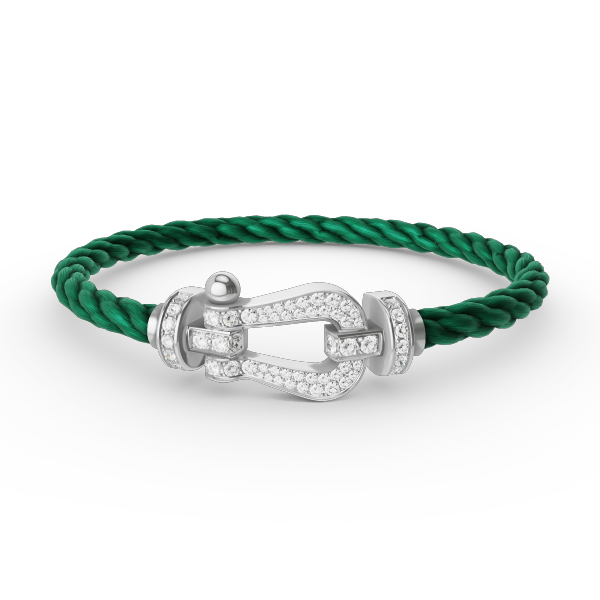 [Luxe Jewelry]FORCE LARGE HORSESHOE FULL DIAMOND BRACELET SILVER