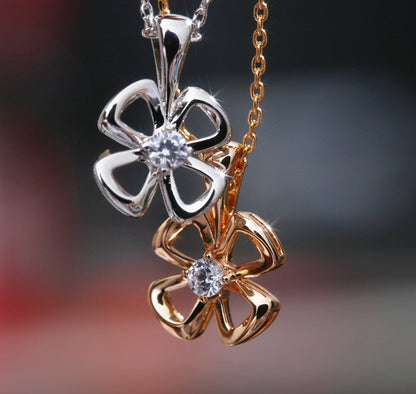 [Luxe Jewelry]FIOREVER NECKLACE DIAMOND CENTER
