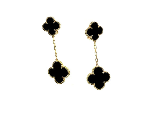 [Luxe Jewelry]CLOVER 2 MOTIFS  EARRINGS (MULTIPLE CHOICESC