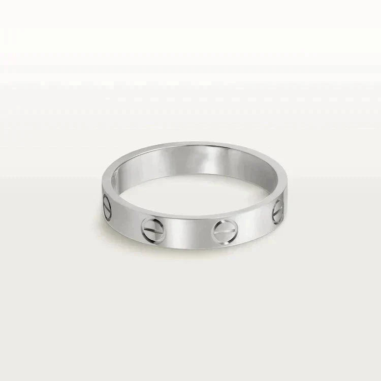 [Luxe Jewelry]LOVE RING 4MM 1 DIAMOND SILVER