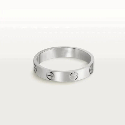 [Luxe Jewelry]LOVE RING 4MM 1 DIAMOND SILVER
