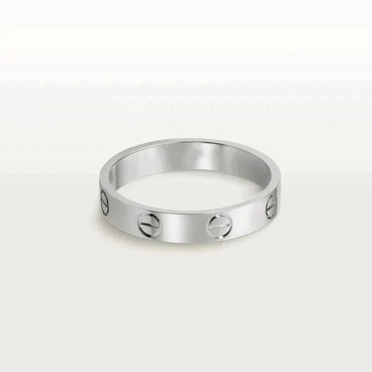 [Luxe Jewelry]LOVE RING 4MM 1 DIAMOND SILVER