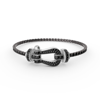 [Luxe Jewelry]FORCE  LARGE HORSESHOE FULL DIAMOND TENNIS BRACELET